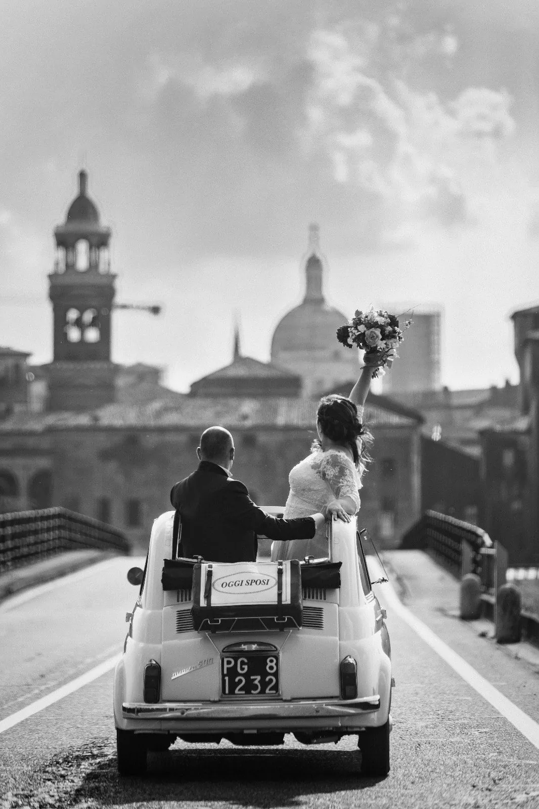 Fiat 500 D cabriolet del 1964 per matrimoni a Roma